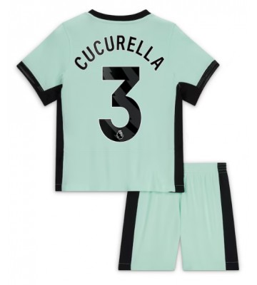 Chelsea Marc Cucurella #3 Tercera Equipación Niños 2023-24 Manga Corta (+ Pantalones cortos)